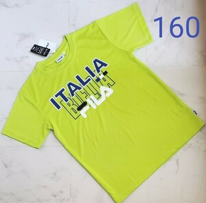 【新品】FILA 　フィラ　キッズ　男の子　女の子　吸汗速乾　半袖Tシャツ　メッシュ　イエローグリーン　160センチ