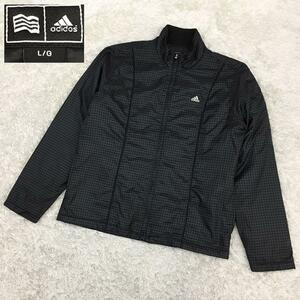 adidas GOLF Adidas Golf Golf wear cotton inside jacket snowsuit jumper blouson Performance Logo check lady's L black 