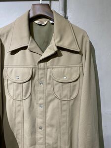 【即決】70s Levi's panatela リーバイス パナテラ シャツ ジャケット ベージュ Tバック アメリカ 古着 levis ウエスタン 70年代