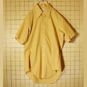 TARGET 60s 70s 半袖 シャツ イエロー ライトフランネル メンズM相当 ビンテージ 古着 042419ss108