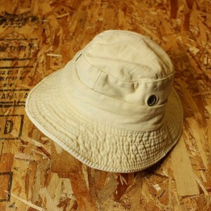  old clothes beige cotton bucket hat plain men's lady's Safari ss69
