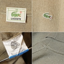 80s 90s フレンチ ラコステ LACOSTE ウール ニット セーター ベージュ レディースML相当 タートルネック ヨーロッパ古着_画像2