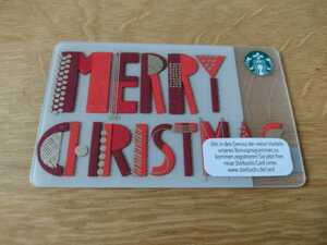 スターバックス カード スタバカードメリークリスマス 北米 アメリカ 海外 限定 新品未使用