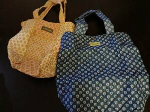  バッグ 2つ セット 南フランス 非売品 レア物 限定 バッグ les OLIVADES レゾリヴァード フランス トート バッグ 青 黄色 エコバッグ 