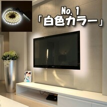 【No.1 白色】LED ストリング 50cm USBケーブル 5V電源 ライト_画像1