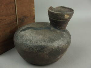 [ antique * tea utensils ]* old unglazed ware ** duck shape unglazed ware flat bin . bin di014sl.. earth goods departure . goods 