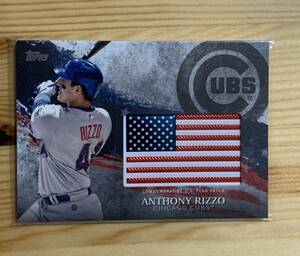 2018 Topps Series 2 Baseball MLB Independence Day U.S.Flag Patch Commemorative Relics Anthony Rizzo アンソニー・リゾ