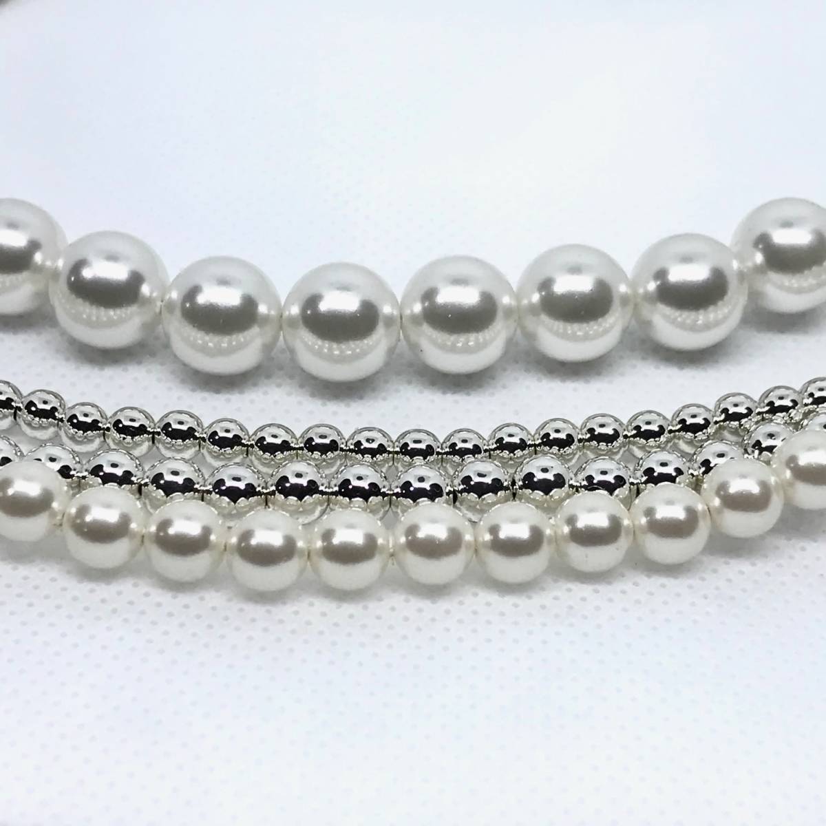 【Vita-Italy】4点セット Made in ITALY/パール×シルバー　ジェンダーレス　ネックレス 009_サムネイル画像4