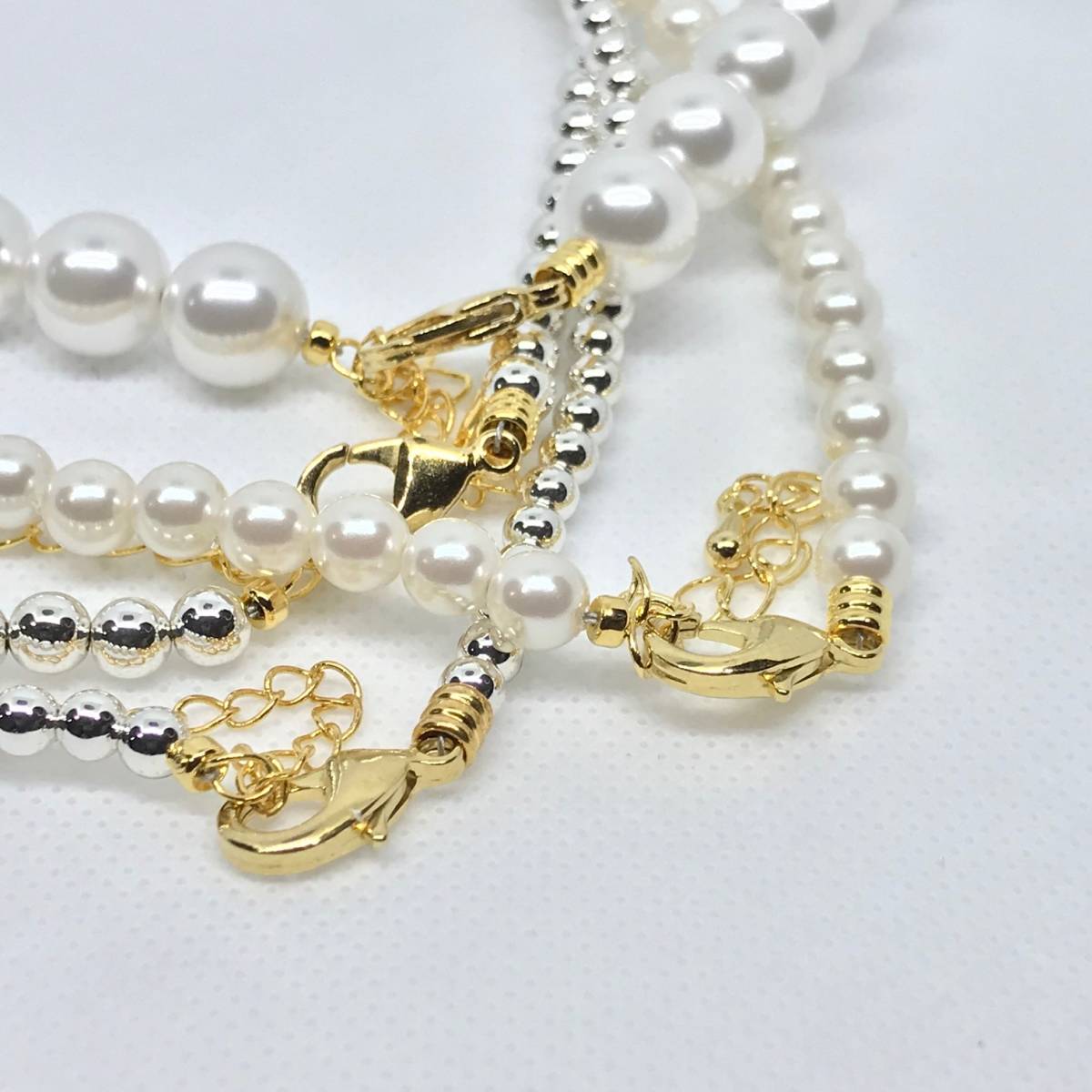 【Vita-Italy】4点セット Made in ITALY/パール×シルバー　ジェンダーレス　ネックレス 009_サムネイル画像3