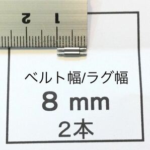 腕時計 バネ棒 ばね棒 2本 8mm用 即決 即発送 おてがる便(匿名配送) p