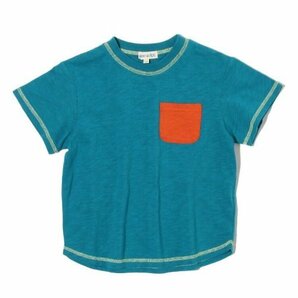 新品 SHOO・LA・RUE/Kids　スラブ配色ステッチTシャツ　グリーン(022)　13(130cm)　定価1539円