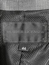 テーラード ジャケット MURDER LICENSE マーダーライセンス グレンチェック　サイズ44 シルバー グレー　メンズ　ビンテージ　Mサイズ_画像5