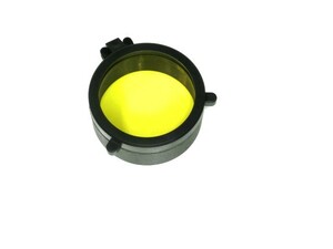 透明黄色クリアイエロー型フリップオープンスコープカバー バトラーキャップ39.8mm新品　スコープ レンズ 保護 ドットサイト　カバー 。