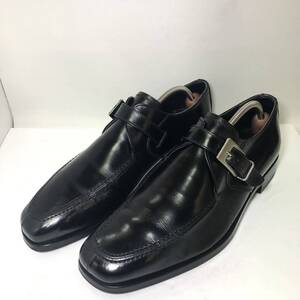即決 美品 REGAL リーガル 25.5cm UK7メンズ レザーシューズ ブラック 黒 革靴 Uチップ ビジネスシューズ ローファー