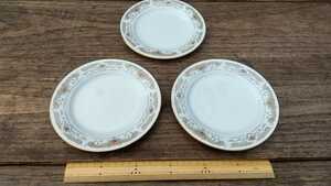 Noritake 月桂樹-N印 1955年 NIPPON TOKI KAISHA ローレンス ケーキプレート3枚 サイズ(直径17㌢高さ1.8㌢重さ200㌘)