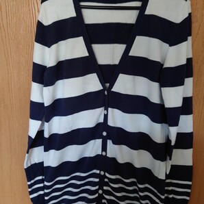 ボーダー ニットカーディガン
