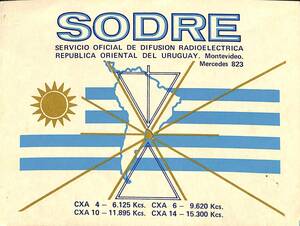 BCL* hard-to-find * rare beli card * South America *urug I *SODRE*urug I country . broadcast *1979 year 