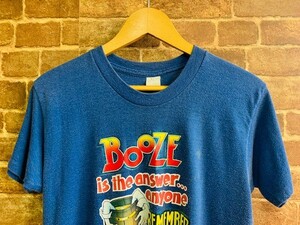 ★実寸S！70's80'sヴィンテージ6段ラメプリントユーズドキャラクターTシャツ.USA古着.Vintage.70年代.ヒッピー.f&e.西海岸サーフスタイル