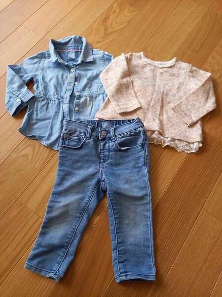 おまとめ　GAP　GAPbaby　デニム　長袖　80cm biquetteclub 長袖　春服 デニムパンツ　シャツ　トップス 