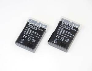 2個セット【EN-EL14 / EL14A】ニコン■2050mAh 互換バッテリー PSE認証 保護回路内蔵 バッテリー残量表示可 リチウムイオン充電池