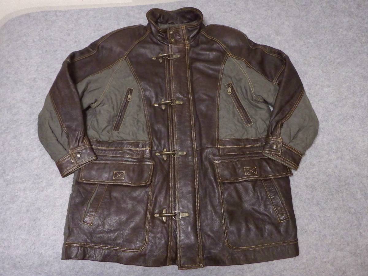 初回限定】 希少 90s XL コート レザー ファイヤーマン Coat Fireman