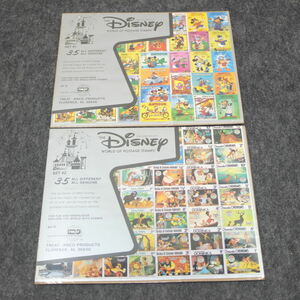 未開封 Disney ディズニー 外国切手 WORLD OF POSTAGE STAMPS SET #1 #2 セット 当時物