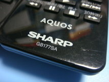 ５個セット【動作確認済/不良品返金保証】純正★SHARP シャープ　GB177SA テレビリモコン　＃Ｂ4488_画像2