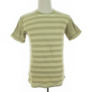 ポールスミスコレクション PAUL SMITH COLLECTION Tシャツ カットソー 半袖 ボーダー プリント M ベージュ /AAM15 メンズ