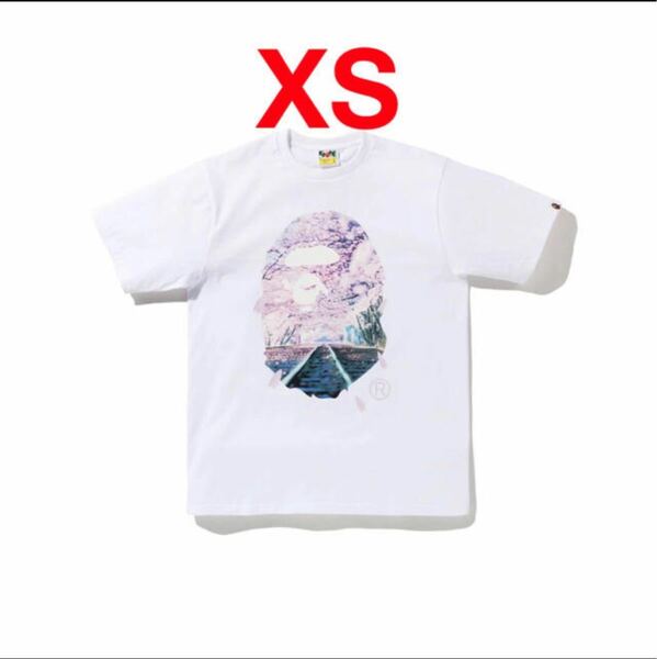 XS サイズ BAPE SAKURA PHOTO APE HEAD TEE 白