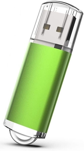 USBメモリ 1個入り 16GB USB2.0 データ転送 キャップ式（色：緑）