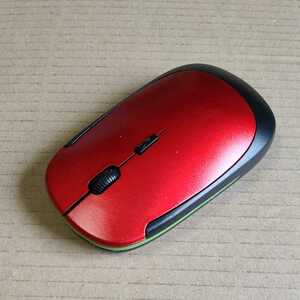◆超薄型 マウス ワイヤレス 光学式 2.4GHz USB 2.0 レッド