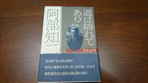 竹松良明『阿部知二：道は晴れてあり』（神戸新聞総合出版センター、1993年）　初版　カバー　帯