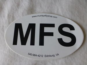 murraysflyshop MFS ステッカー MFS murraysflyshop MURRAY'S FLY SHOP Edinburg、VA USA Virginia FLYFISHING salmon トラウト TROUT