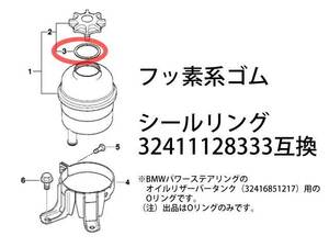 【 BMW 】 パワーステアリング オイル リザーバータンク シールリング フッ素系 Oリング 32411128333 互換 （F-B08）ゆうパケットポスト