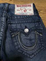 ※TRUE RELIGION トゥルーレリジョン RAINBOW JOEY ブラックレインボー デニムパンツ 濃いめインディゴ 米国製 28 BJBB.C_画像4