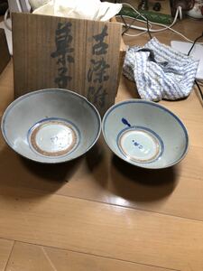 古染付　李朝　唐物　中国　菓子器　鉢　茶碗　鳥絵　在銘　煎茶道具 安南