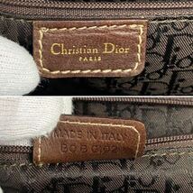 1円〜 美品■Christian Dior ディオール サドルバッグ D金具 ハンドバッグ トートバッグ トロッター 総柄 ショルダーバッグ ゴールド金具_画像9