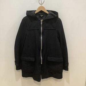 JUNYA WATANABE COMME des GARCONS コムデギャルソン 1P-C003 AD2015 縮絨 フード付き ジップアップ コート ブラック サイズM 547115