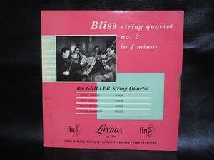 ★☆LPレコード 10インチ Bliss string quartet no.2 in f minor the GRILLER String Quartet LPS299 中古品☆★[4756]