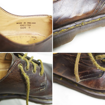 MADE IN ENGLAND　UK5　23cm相当　Dr.Martens　ドクターマーチン　4ホール　レザーシューズ ブーツ マーチン イギリス製 ブラウン /U4875_画像10