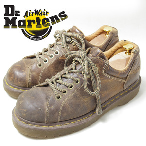 UK9　28cm相当　Dr.Martens　ドクターマーチン　4ホール＋2　レザーシューズ　ブーツ　革靴　マーチン　ブラウン/U3747