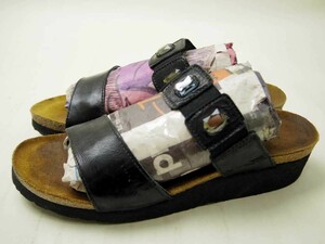 24cm相当(38)◆NAOT ナオト コンフォートサンダル レザー 靴 サンダル ブラック　革靴　コンフォートシューズ / h88