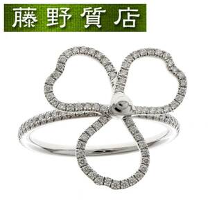 ( beautiful goods ) Tiffany TIFFANY paper flower open flower diamond ring ring Pt950 × diamond approximately 14 number 9008