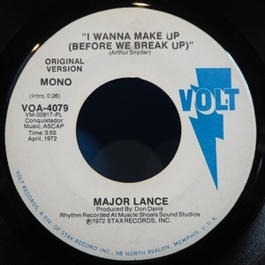 ■45'sシングル! 白プロモ! VAULTレコ!★MAJOR LANCE/I WANNA MAKE UP★送料無料(条件有り)多数出品中!★オリジナル名盤■