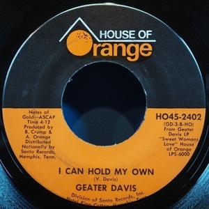 ■45’s シングル! HOUSE OF ORANGE! ★GEATER DAVIS/MY LOVE IS/I CAN HOLD★送料無料(条件有り)多数出品中!★オリジナル名盤■