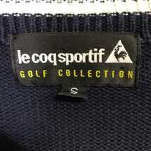 F4551dL《le coq sportif ルコックスポルティフ》サイズS ゴルフウェア ニットセーター ネイビー 紺 メンズ オーバーサイズ スポーツウェア_画像6