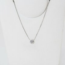 現行品 STAR JEWELRY スタージュエリー MOON SETTING DIAMOND ムーンセッティング ダイヤ0.10ct K18WG ネックレス [38020]_画像3