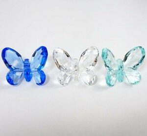  letter pack почтовый сервис OK SWAROVSKI Swarovski бабочка бабочка произведение искусства орнамент 3 шт. комплект оттенок голубого [32050]