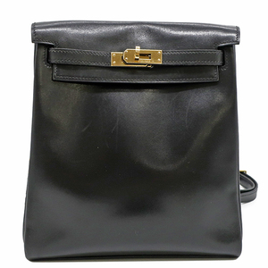حقيبة ظهر Hermes Daypack Kelly Ad PM Black Box Calf □ O Engraved, حقيبة, حقيبة, كيلي, كيلي إعلان