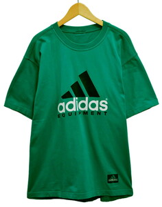  большой размер Vintage 90 годы Adidas EQUIPMENTekip men to короткий рукав футболка pi- кок зеленый XL(28280